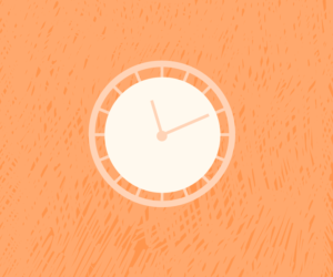 Illustration of a clock, when to hire a designer